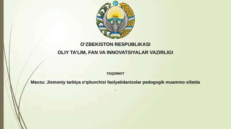 Jismoniy tarbiya o'qituvchisining mashg'ulotdan chetga chiqishi 1