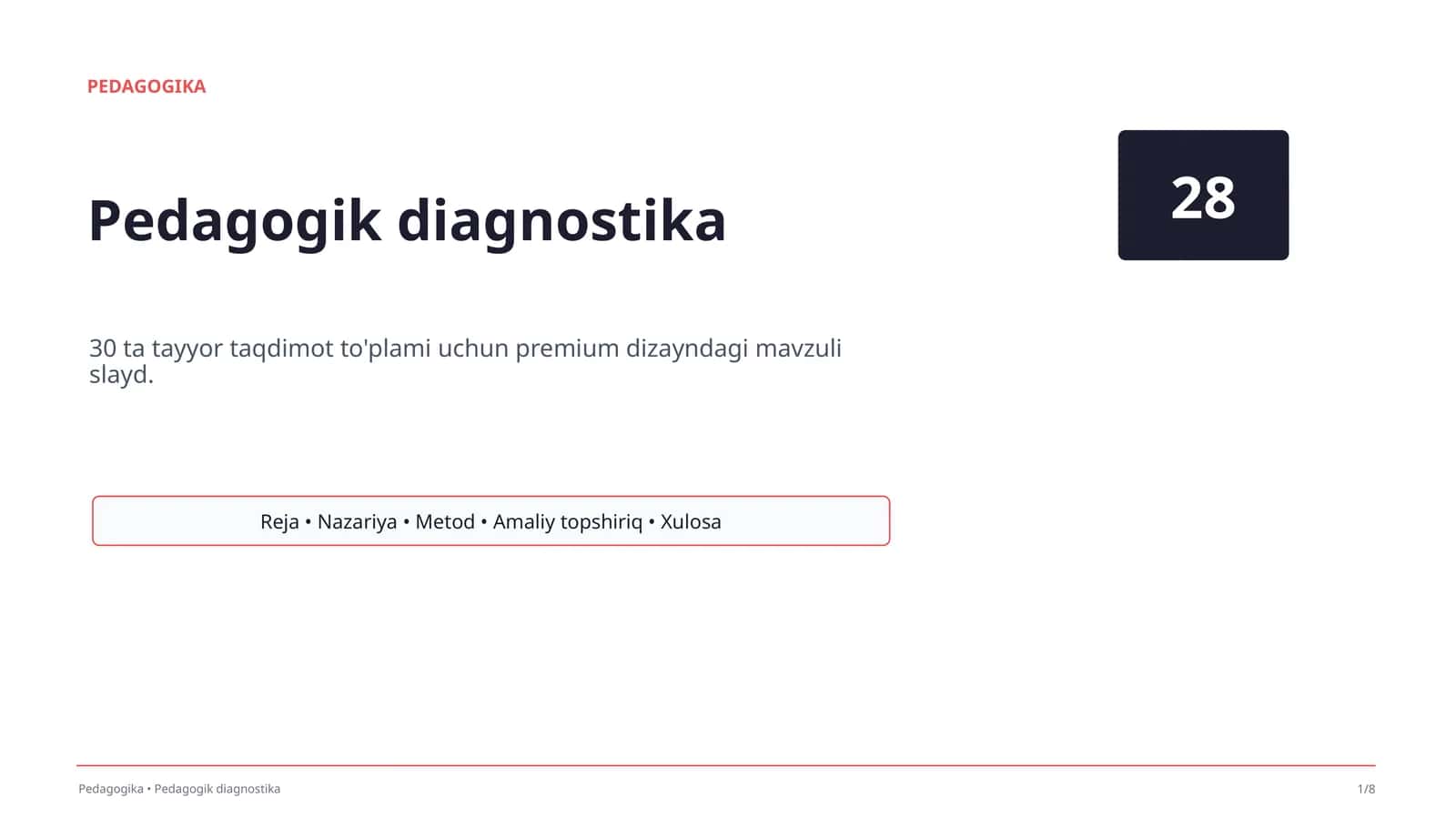 Pedagogik diagnostika 1