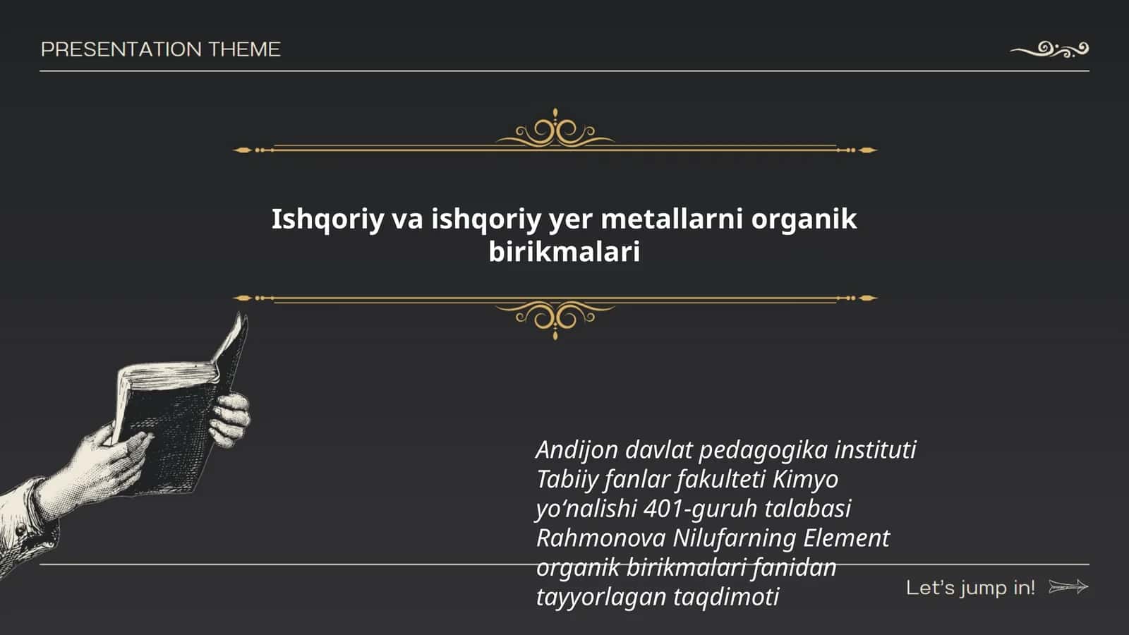 Element organik birikmalari 1