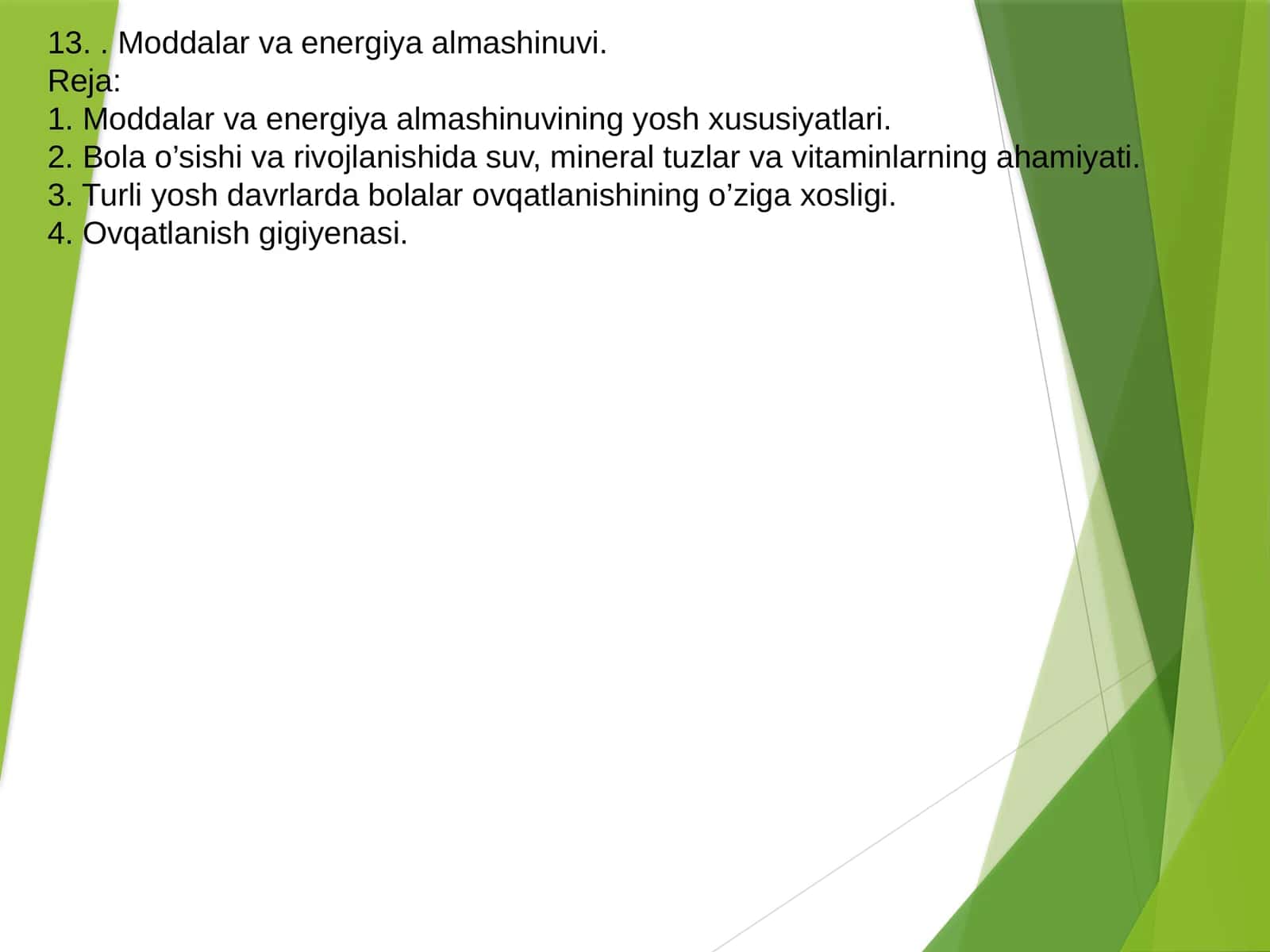 Moddalar va energiya almashinuvi 1
