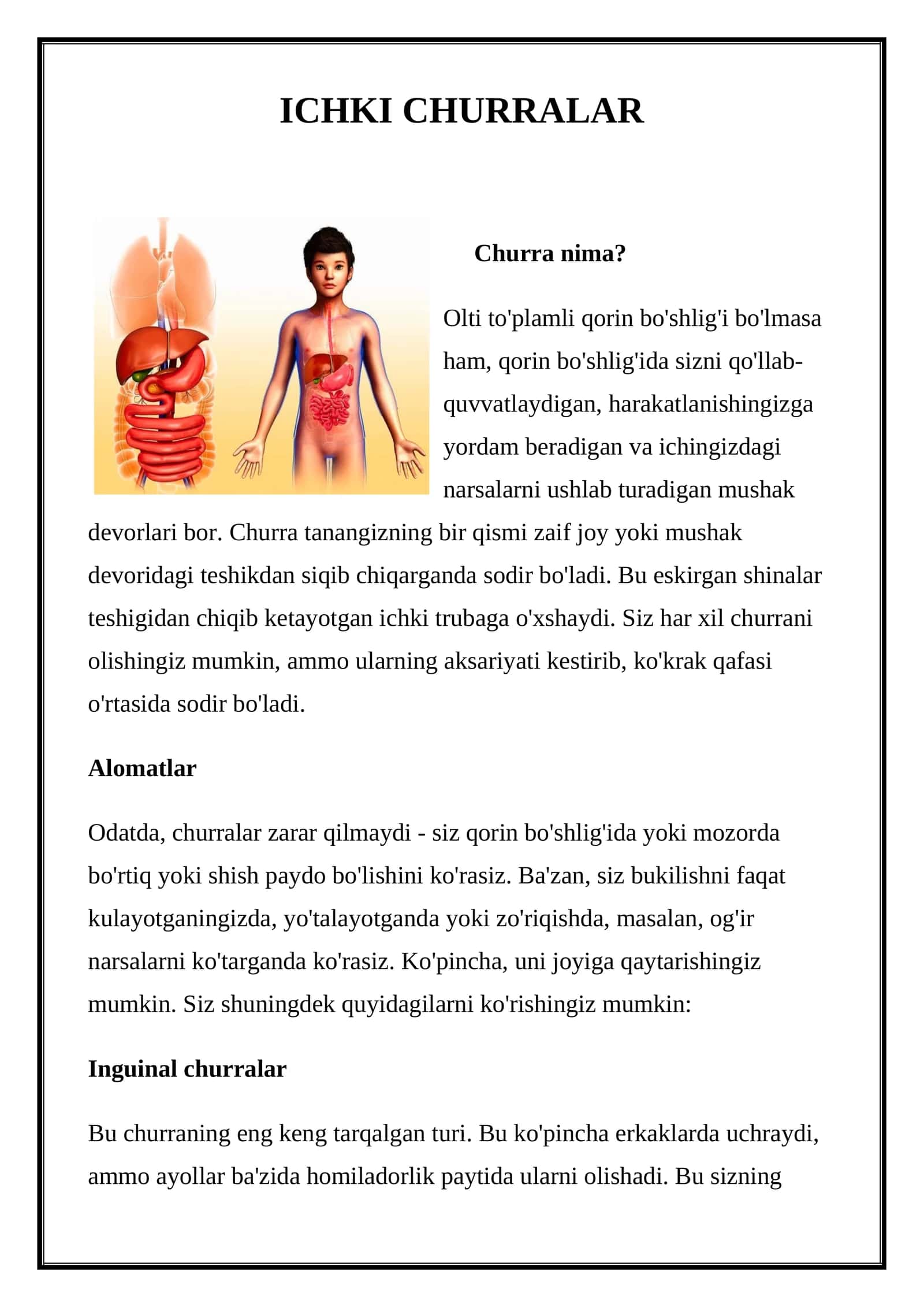 ICHKI CHURRALAR 1