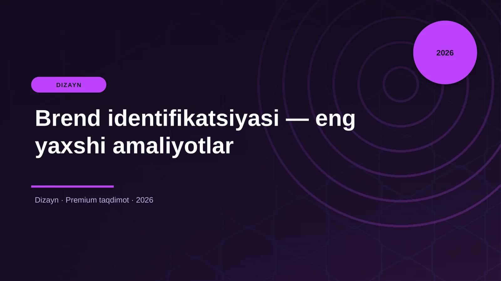 Brend identifikatsiyasi — eng yaxshi amaliyotlar 1