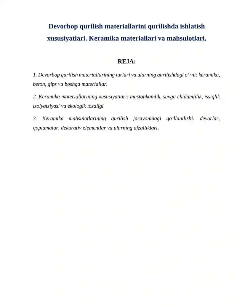 Keramika materiallari