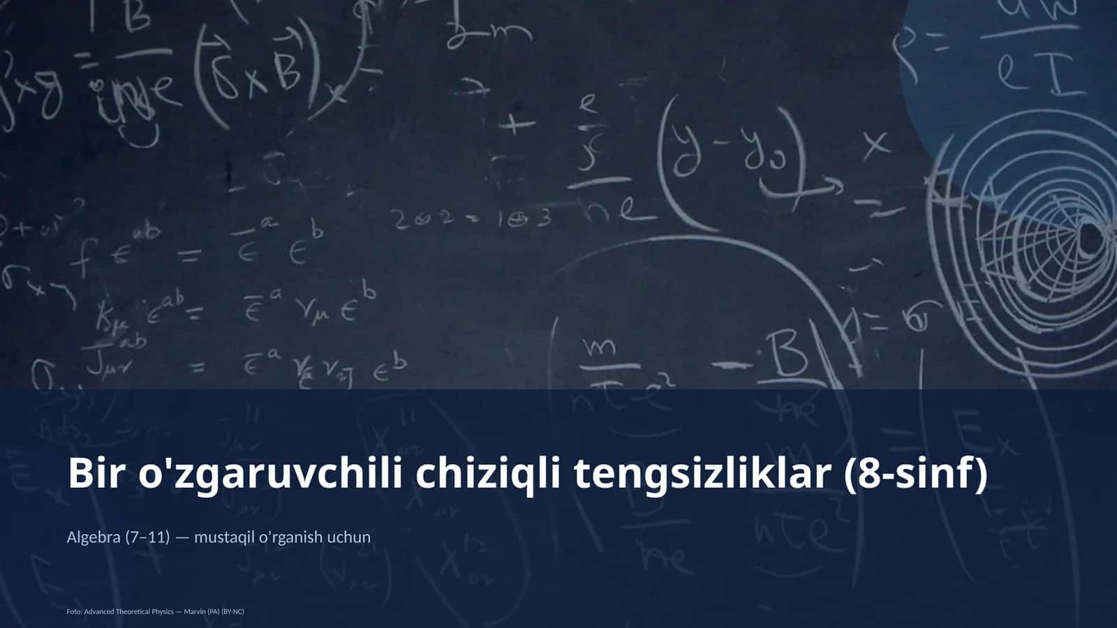 Algebra (7–11) — mustaqil o'rganish uchun 1