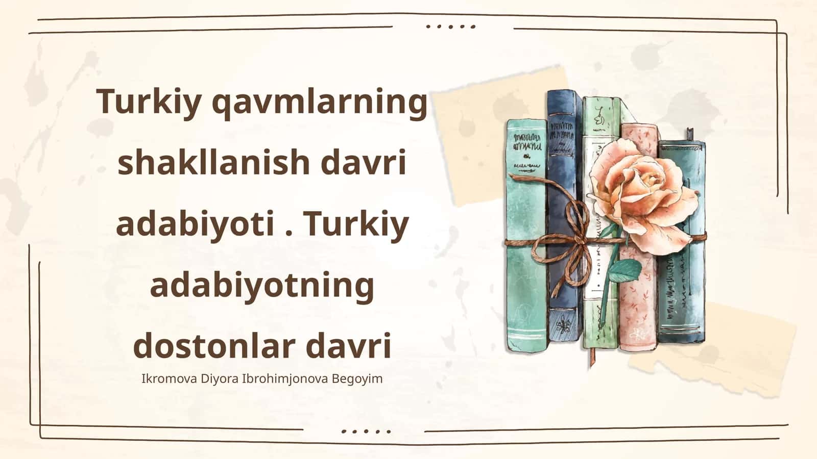 Turkiy qavmlarning shakllanish davri adabiyoti. Turkiy adabiyotning dostonlar davri 1