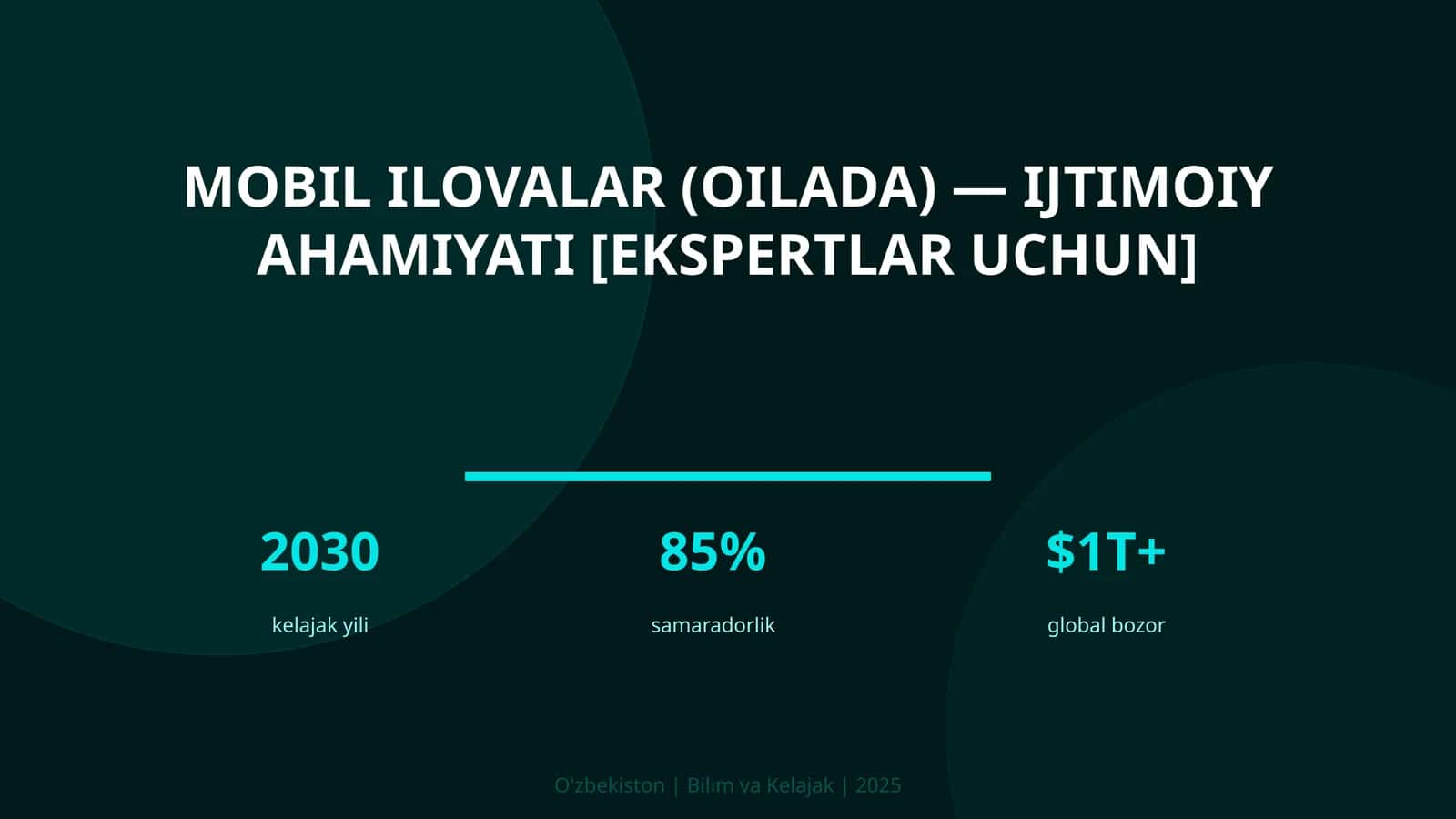 MOBIL ILOVALAR (OILADA) — IJTIMOIY AHAMIYATI [EKSPERTLAR UCHUN] 1