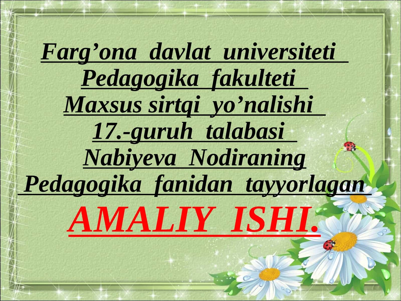 AMALIY ISH 1