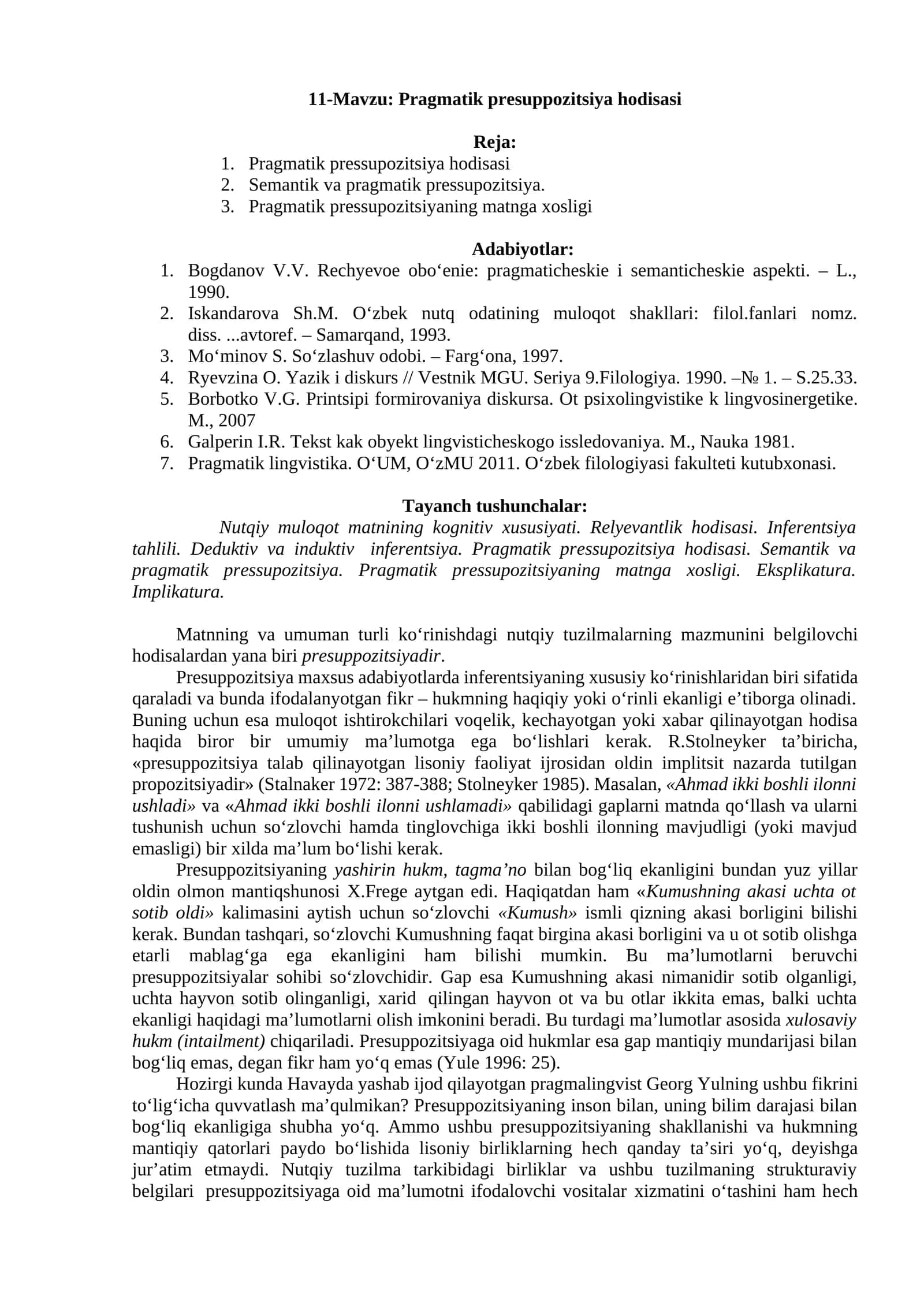 Pragmatik Presuppozitsiya Hodisasi 1