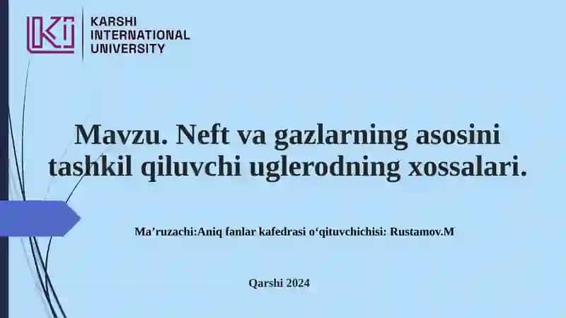 Uglerodning xossalari 1
