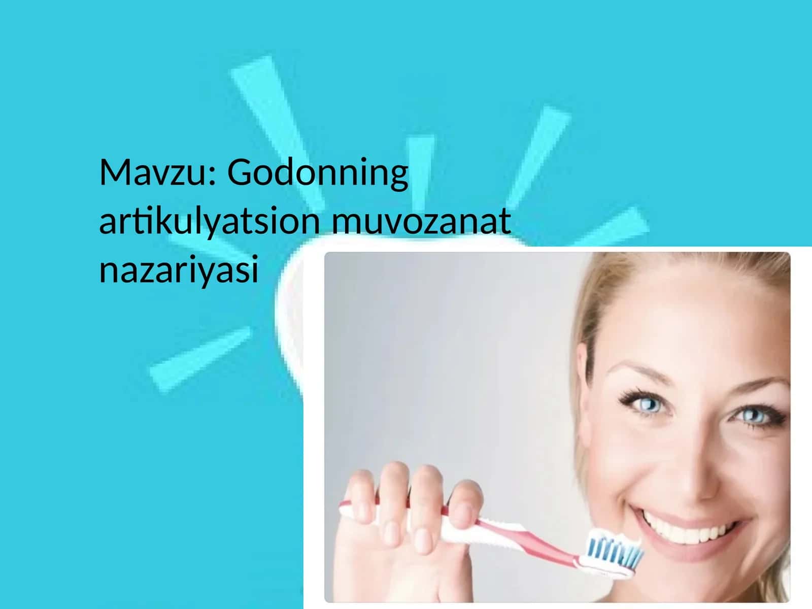 Godonning artikulyatsion muvozanat nazariyasi 1