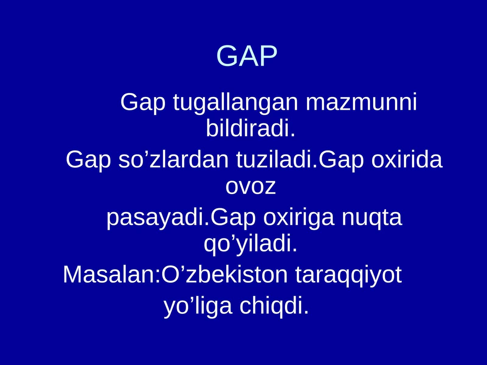 Gap bo`laklari 1