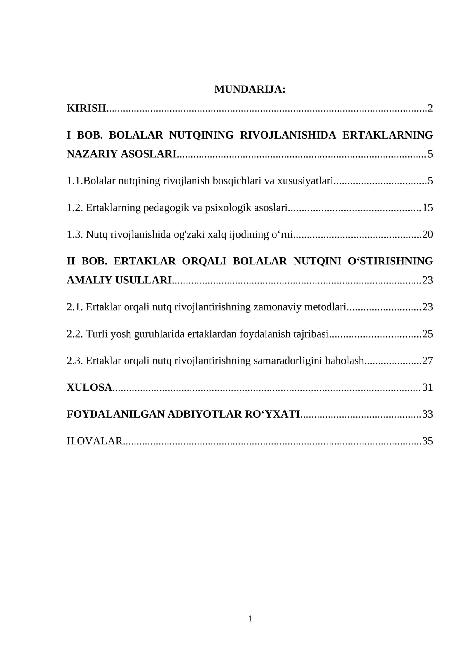 BOB. ERTAKLAR ORQALI BOLALAR NUTQINI OʻSTIRISHNING AMALIY USULLARI 1