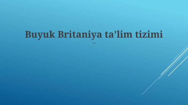 O'rta Ta'lim Sistemi 1