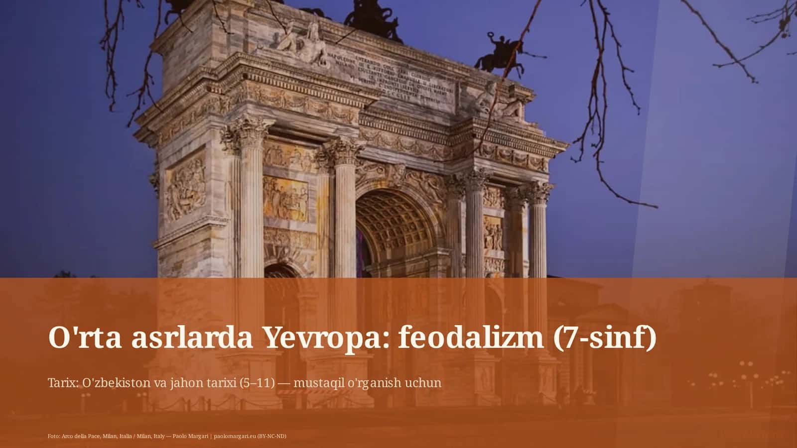 O'rta asrlarda Yevropa: feodalizm (7-sinf) 1