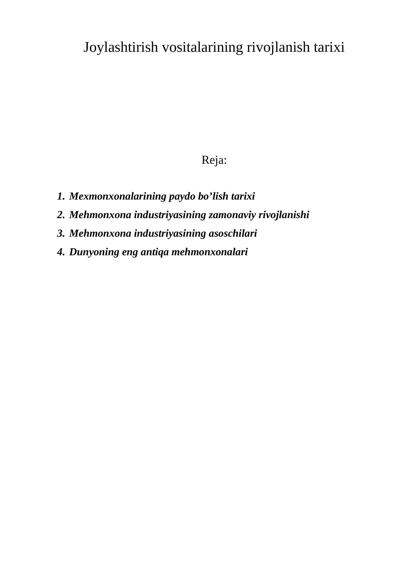 Joylashtirish vositalarining rivojlanish tarixi 1