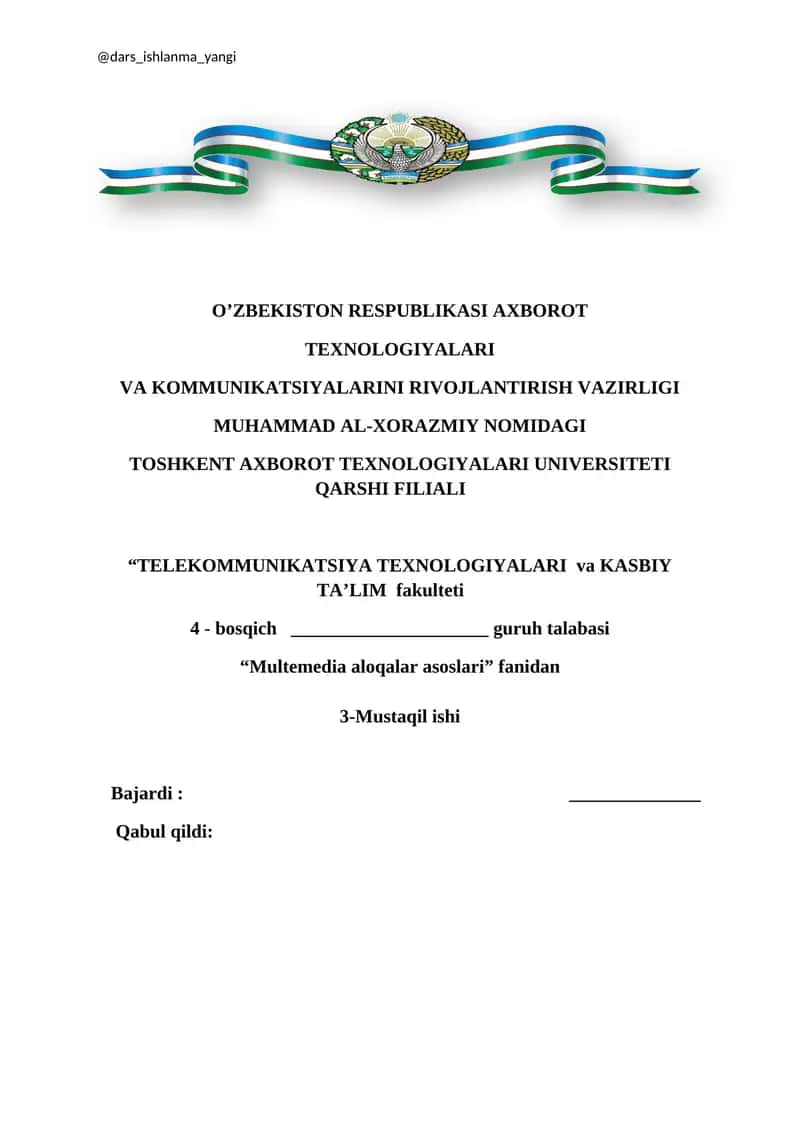 Zamonaviy multimediali ilovalar 1