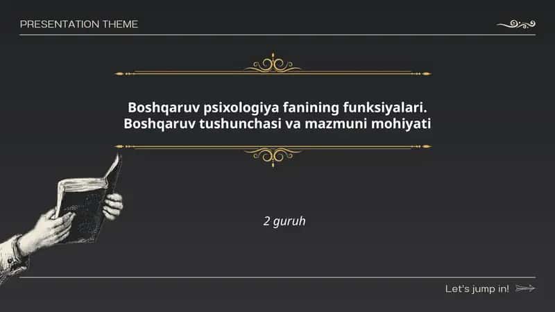 Boshqaruv psixologiya fanining funksiyalari. Boshqaruv tushunchasi va mazmuni mohiyati 1