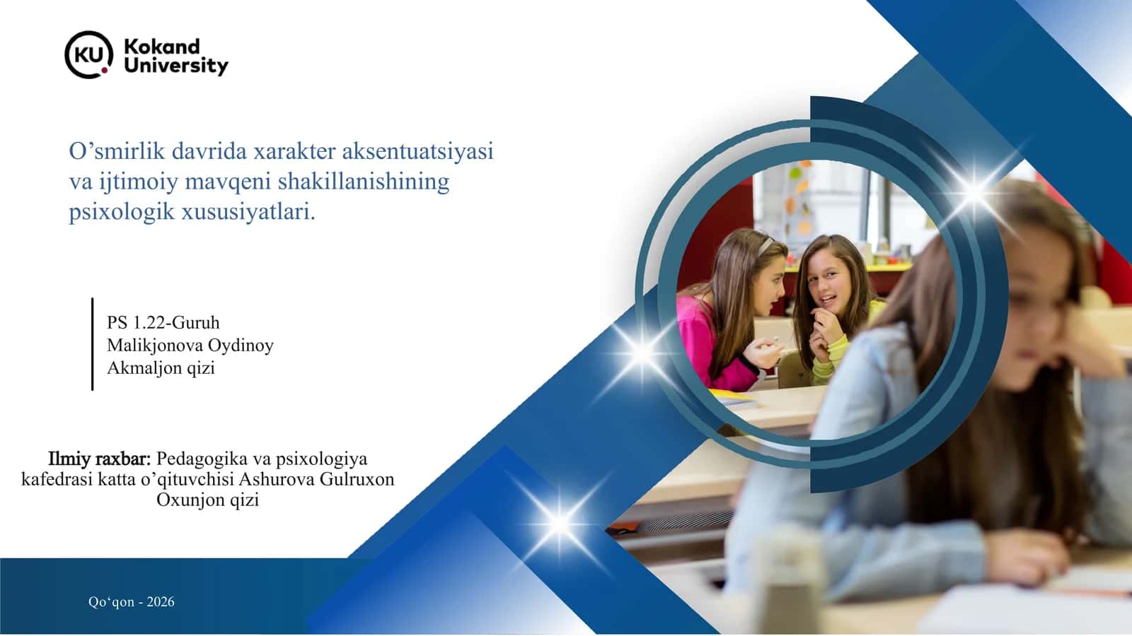 O’smirlik dаvridа xаrаkter аksentuаtsiyаsi vа ijtimoiy mаvqeni shаkillаnishining psixologik xususiyаtlаri 1