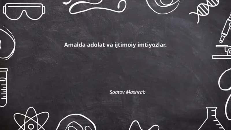 Amalda adolat va ijtimoiy imtiyozlar 1