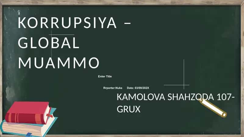 Korrupsiya – Global Muammo 1