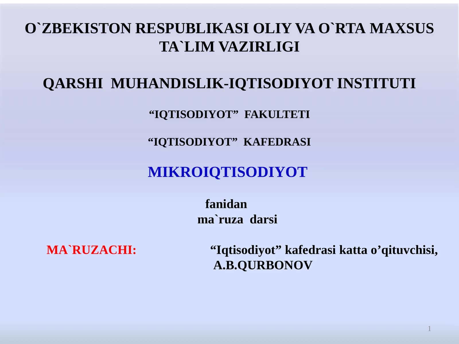 Iste'molchi tanlov nazariyasi 1