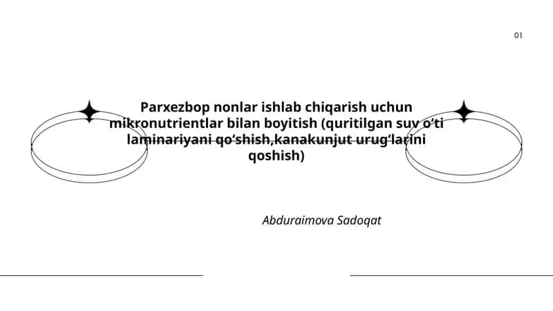 Parxezbop nonlar ishlab chiqarish uchun mikronutrientlar bilan boyitish 1