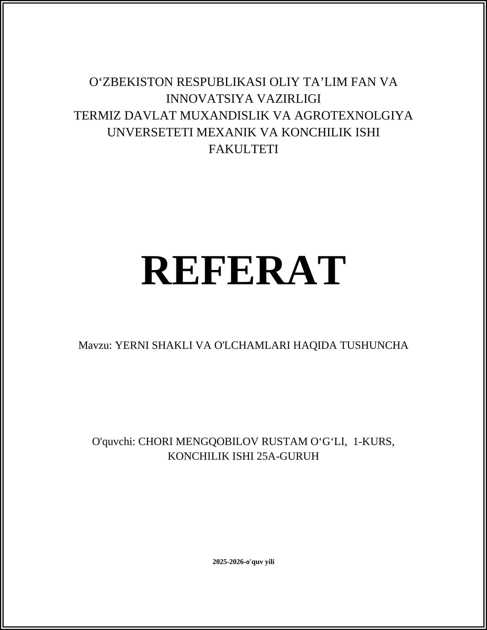 Oblikat sferoid tushunchasi 1
