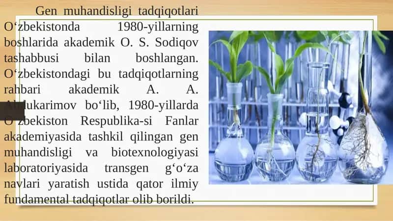 O‘zbekistondagenmuhandisligivabiotexnologiyafaniyutuqlari 1