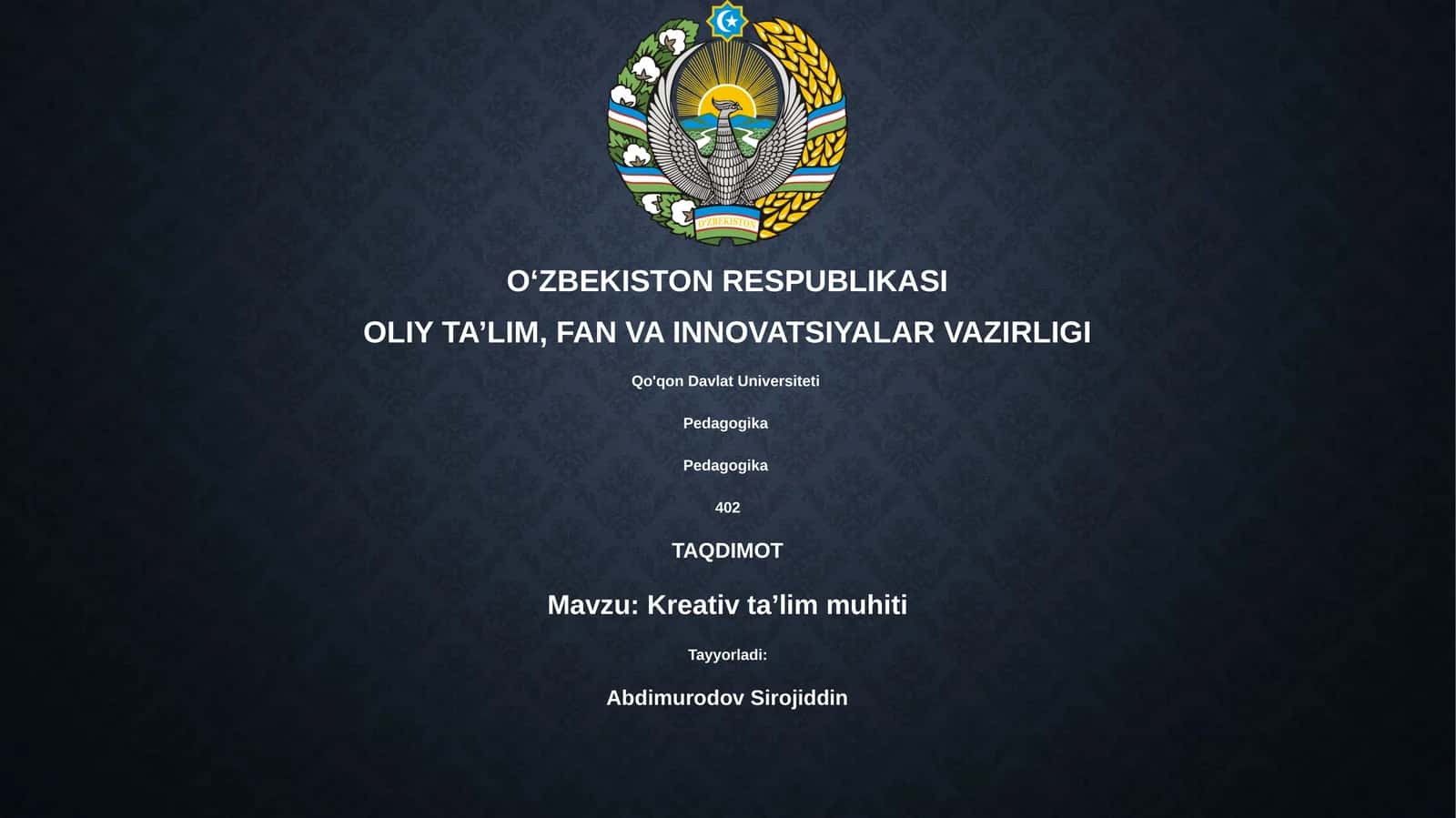 Kreativ ta’lim muhiti 1