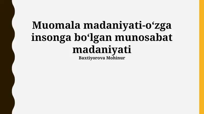Xushmuomalalikning afzalliklari 1