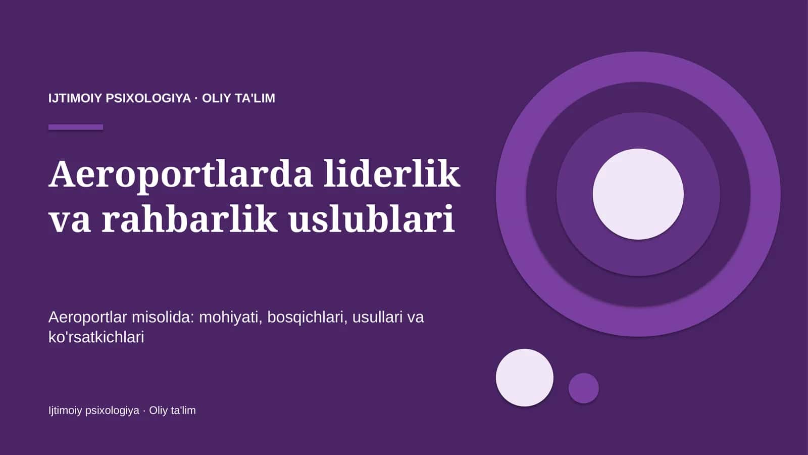 Aeroportlarda liderlik va rahbarlik uslublari 1