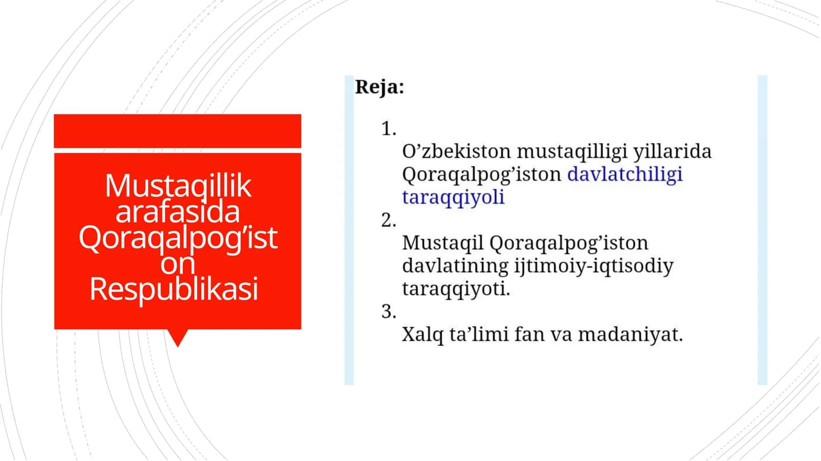 Mustaqillik yillarida Qoraqalpog'istonning taraqqiyoti 1