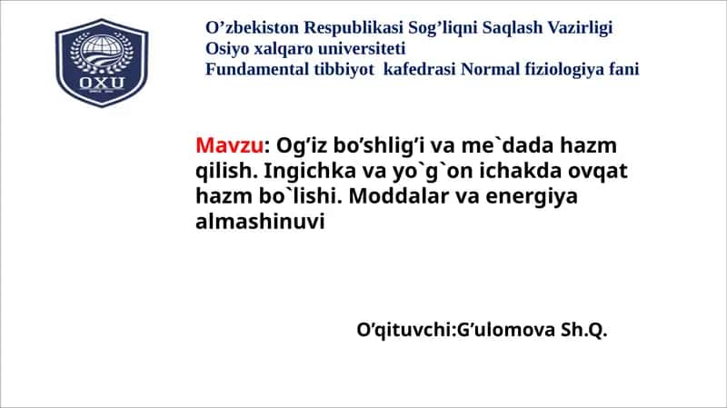 Normal fiziologiya fani 1