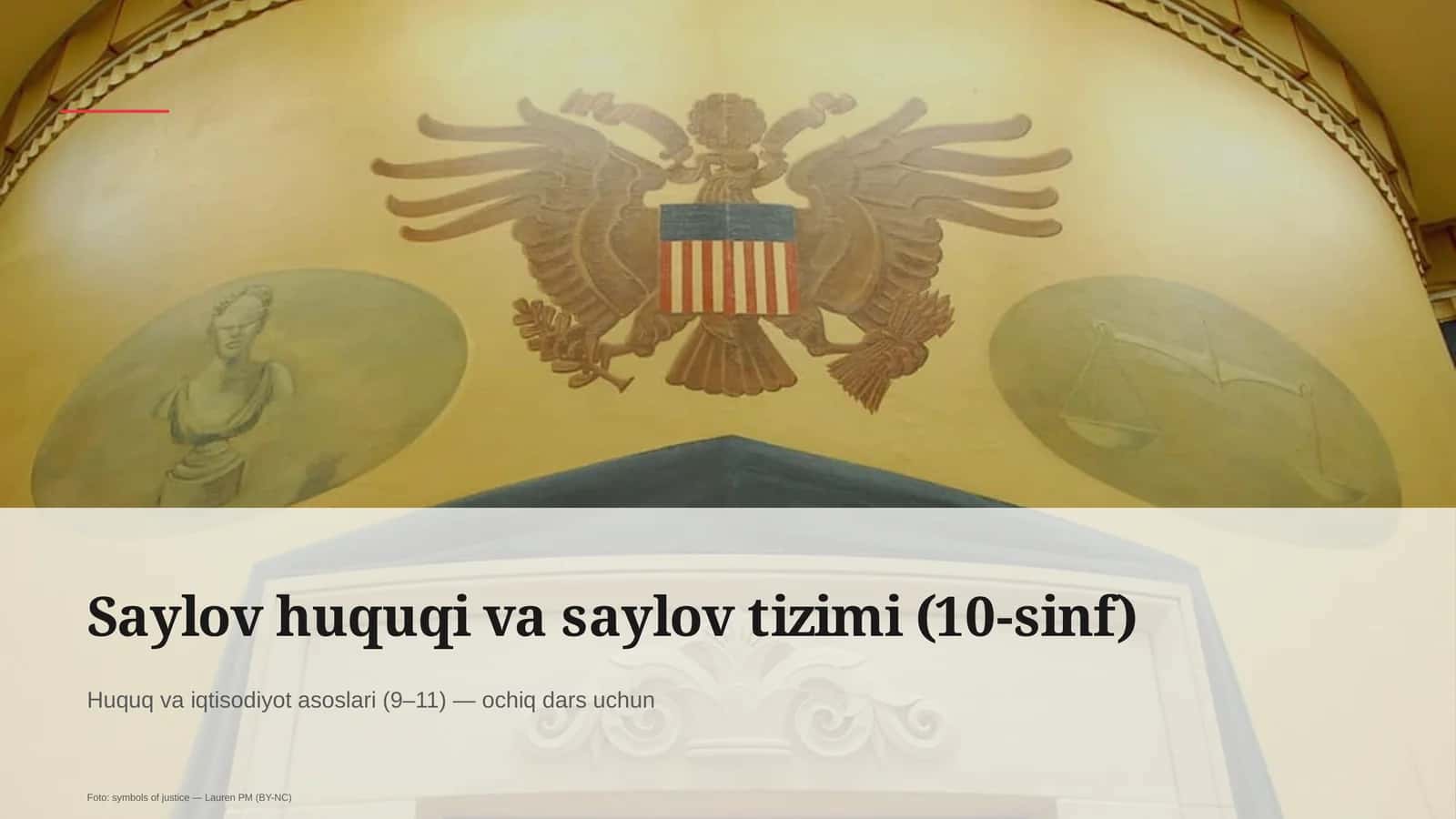 Saylov huquqi va saylov tizimi (10-sinf) 1