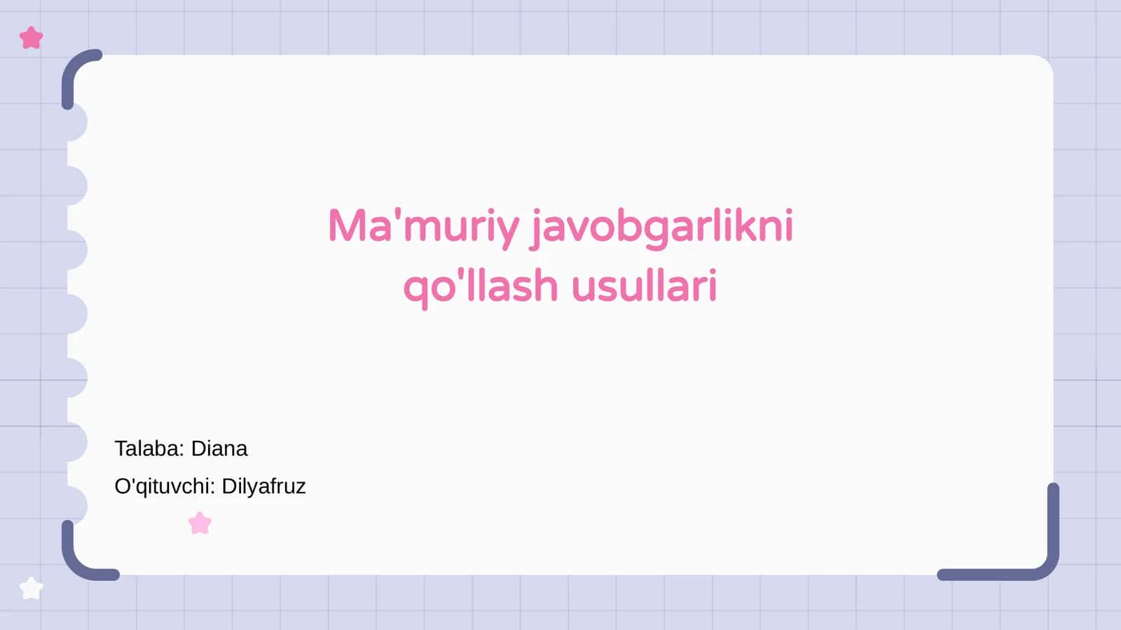 Ma'muriy javobgarlikni qo'llash usullari 1