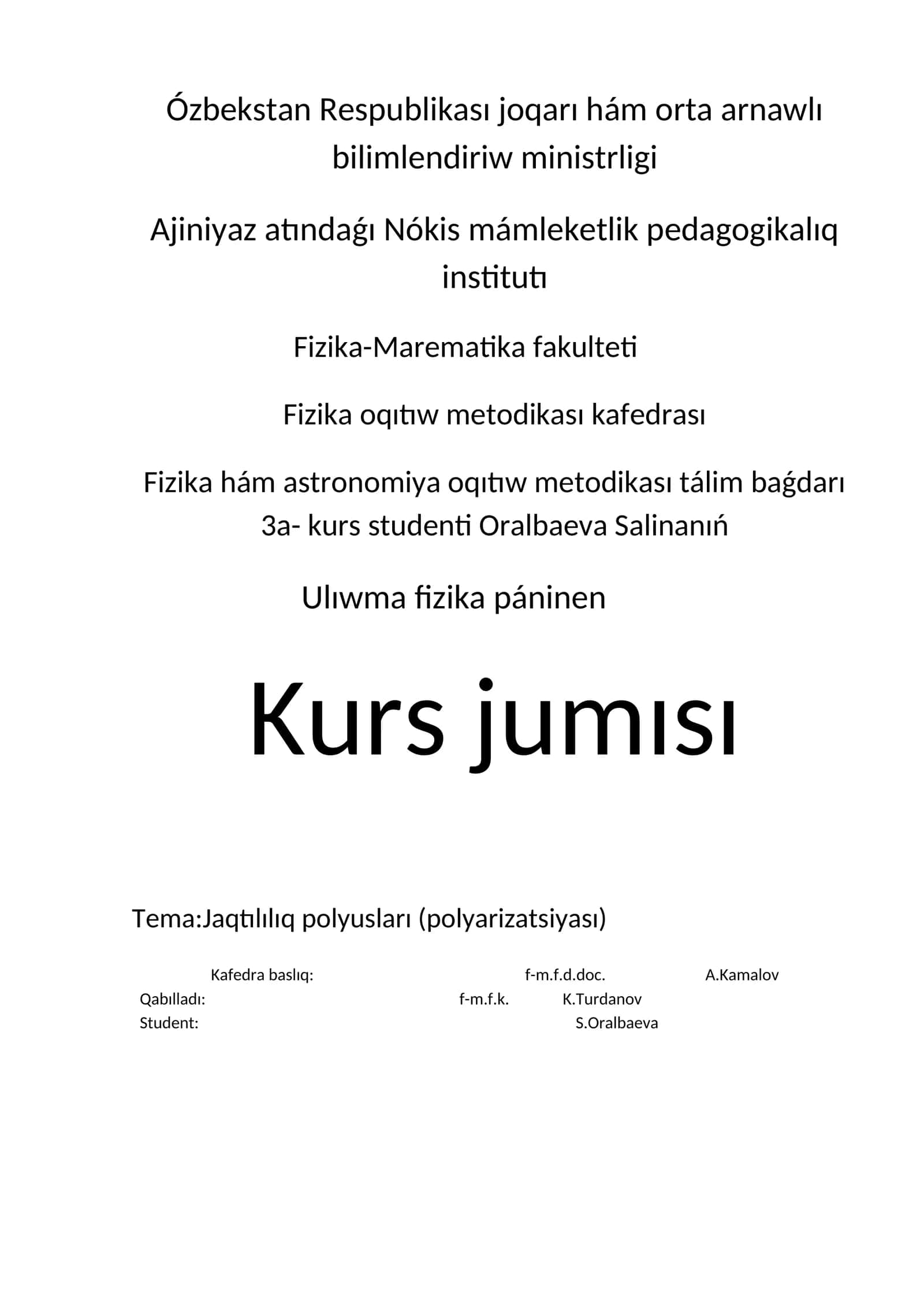 Jaqtılıq polyusları (polyarizatsiyası) 1