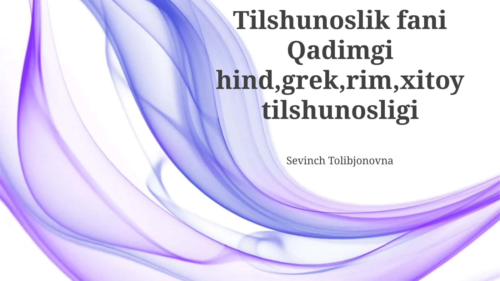 Qadimgi Hindiston Tilshunosligi 1