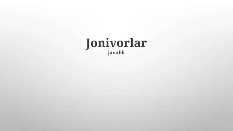Jonivorlar 1