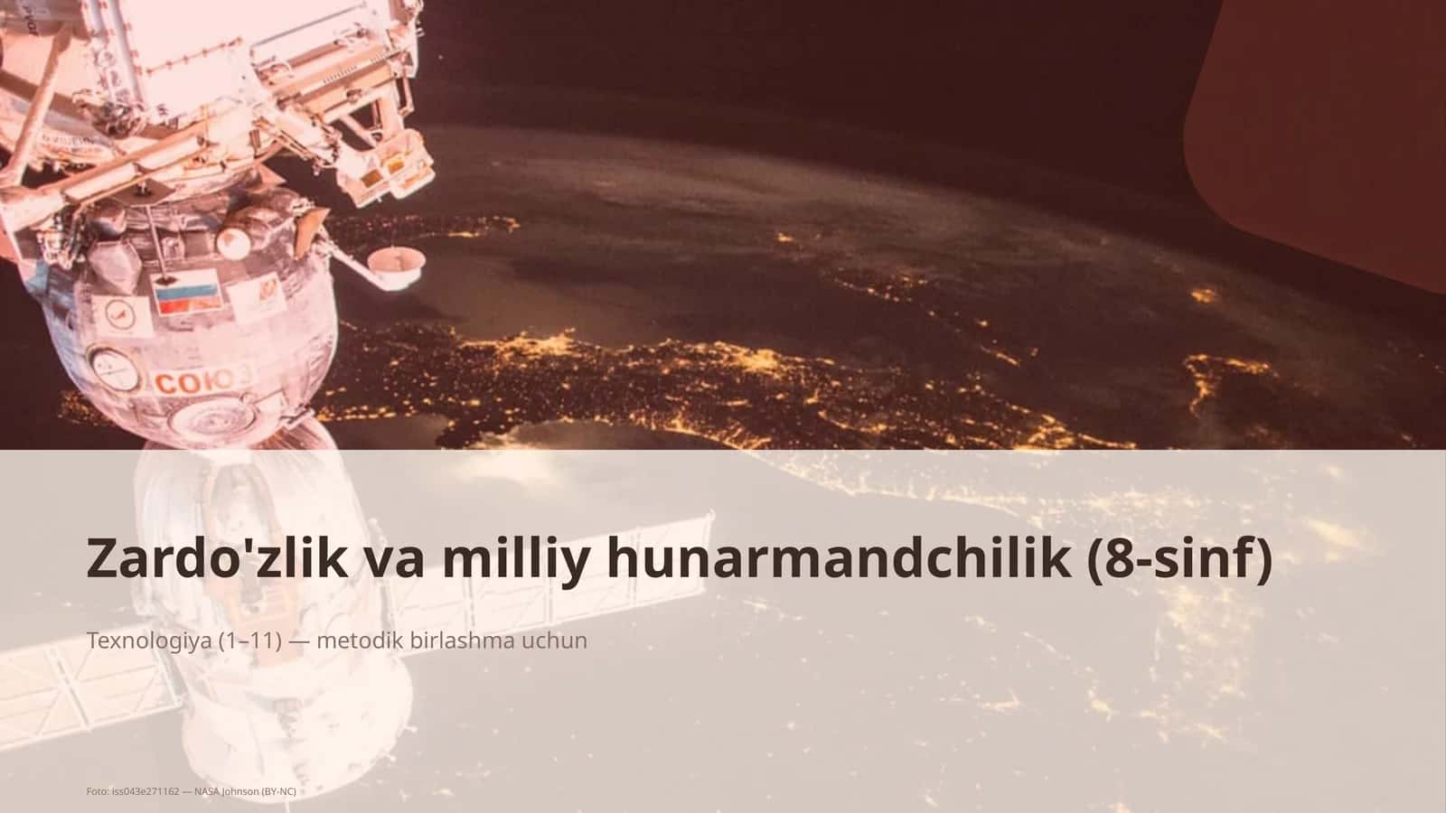 Zardo'zlik va milliy hunarmandchilik (8-sinf) 1