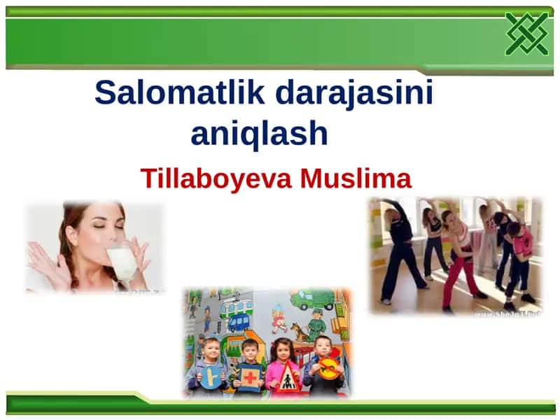 Salomatlikdarajasinianiqlash 1