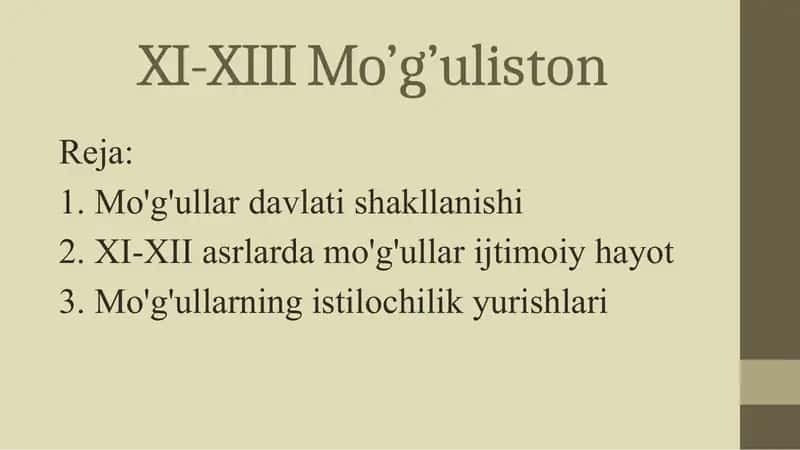 Mo'g'uliston 1