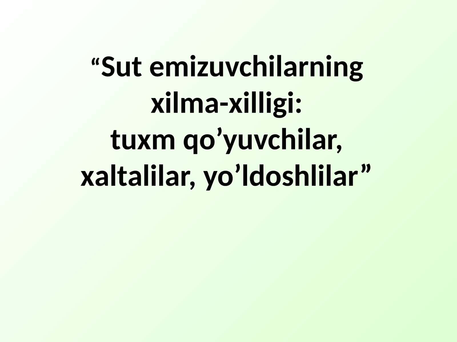 Sut emizuvchilаrning 1