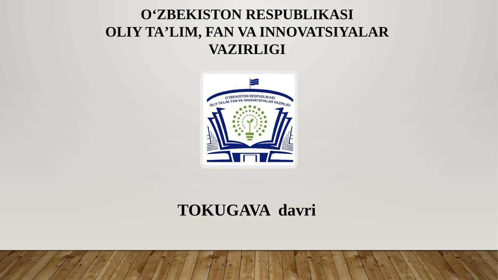 Tokugava Davri 1