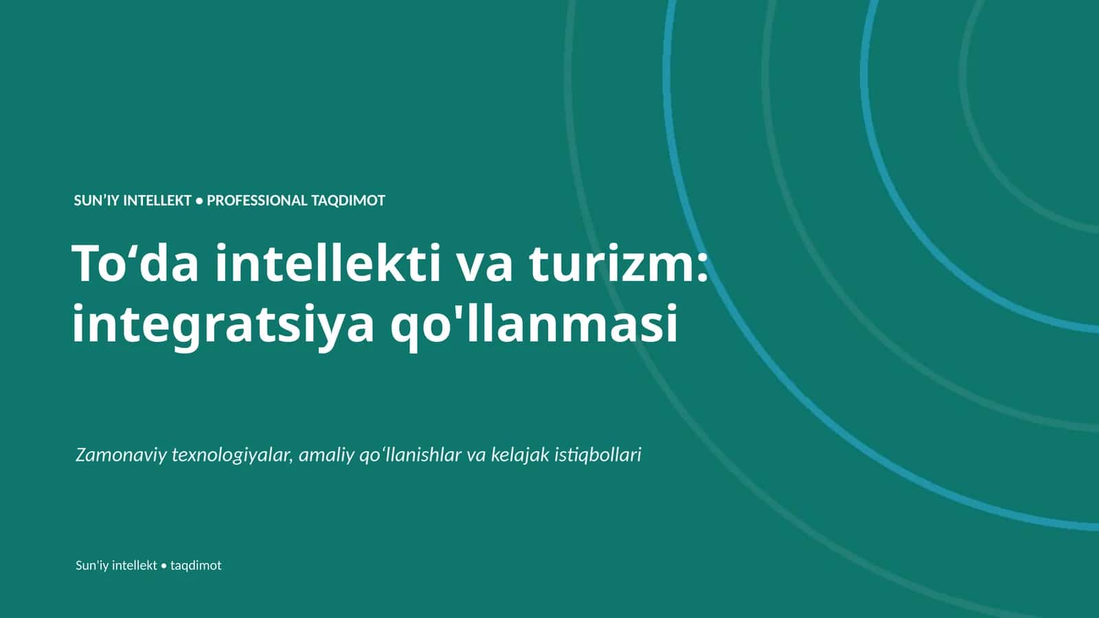 SUNʼIY INTELLEKT • PROFESSIONAL TAQDIMOT 1