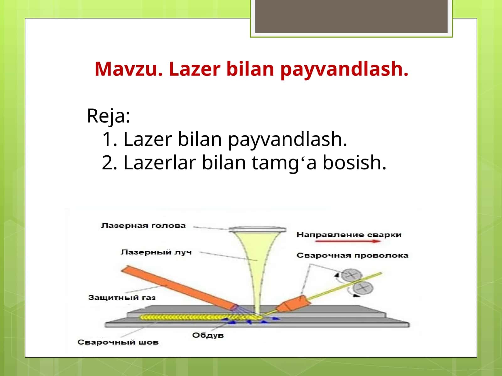 Lаzеr bilan pаyvаndlаsh 1