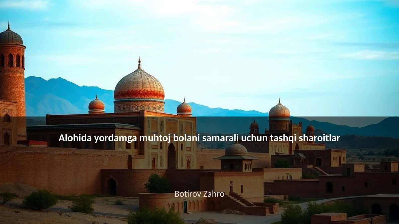 Alohida yordamga muhtoj bolani samarali uchun tashqi sharoitlar 1