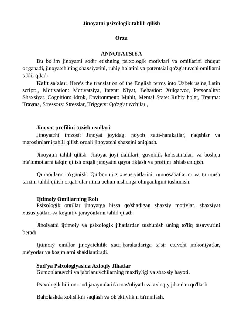 Jinoyatni psixologik tahlili qilish 1