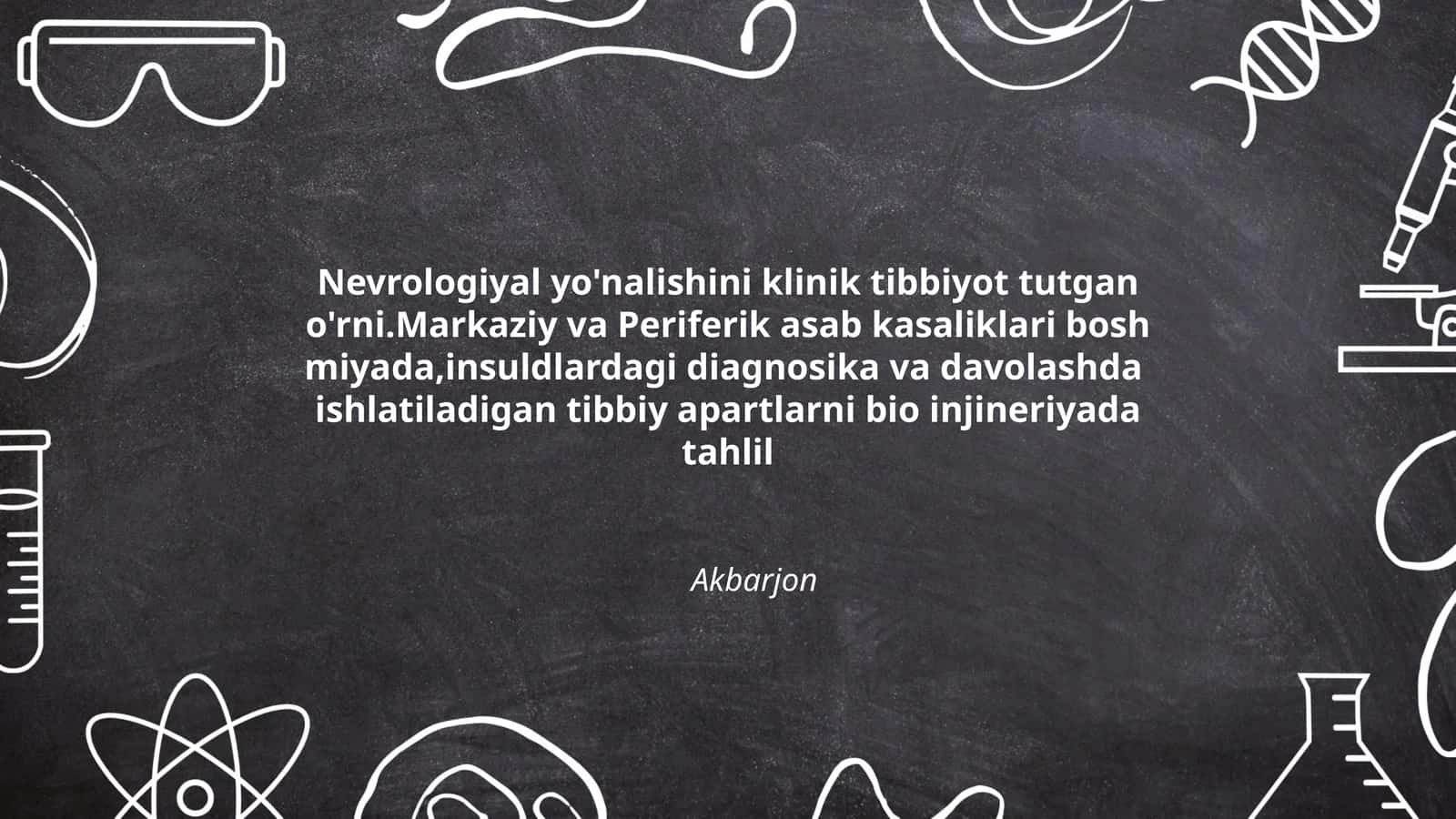 Nevrologiyal yo'nalishini klinik tibbiyot 1