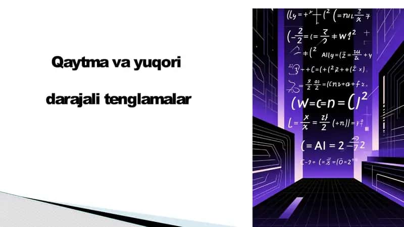 Chiziqli Tenglama 1