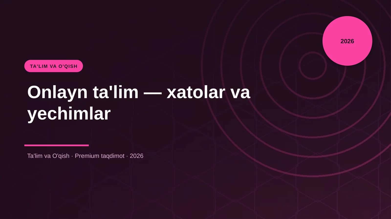 Onlayn ta'lim — xatolar va yechimlar 1